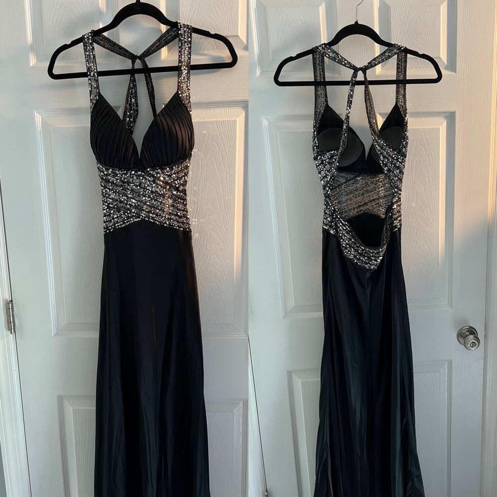 Black Sequin Prom Dress